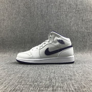Air Jordan 1 Mid White Purple Sneakers 332148-137