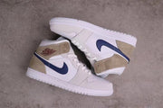 Jordan Air Jordan 1 Mid Sneakers White Navy Beige DO6726-100