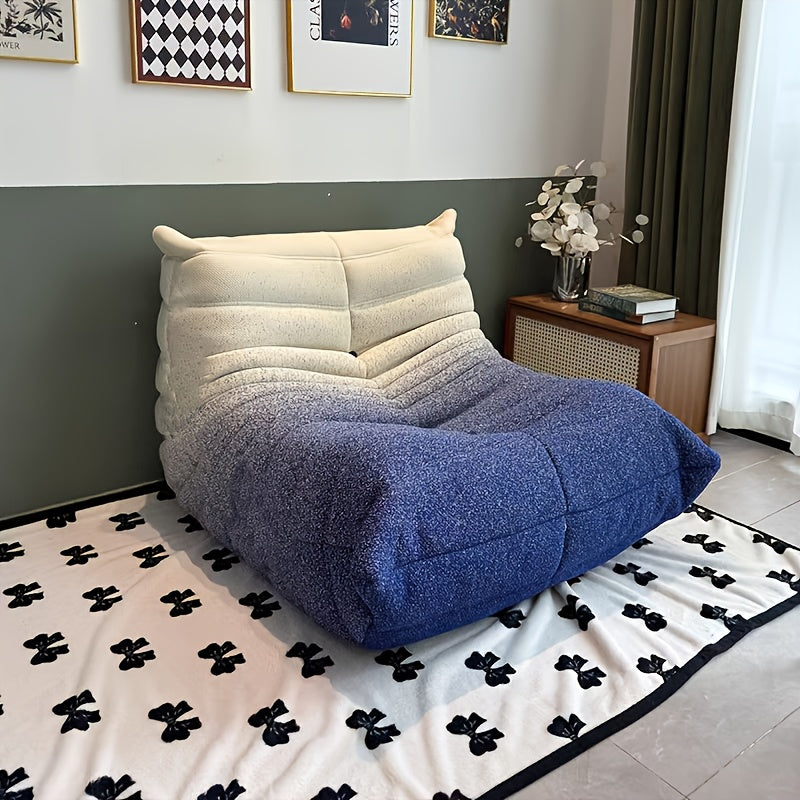 Adult Bean Bag Chair - Teddy Velvet Sofa Bed, Modern and Comfortable Lazy Sofa, Couple Sofa, Armless Cushioned Floor Chair, Suitable for A Variety Of Room Types, Game Sofa, Balcony Tatami, Multi-person Sofa Bed