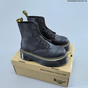 Dr. Martens Black Platform Lace-Up Ankle Boots