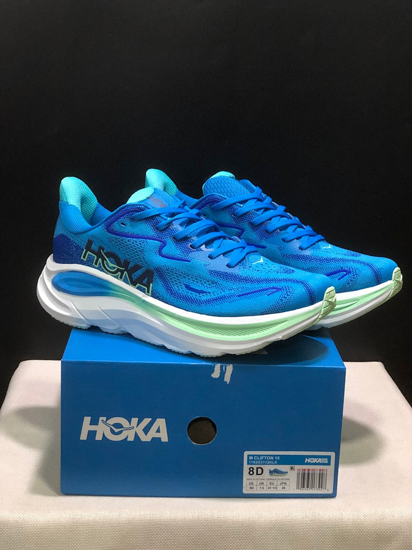 HOKA Clifton 10 Blue Running Shoes