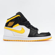 Jordan 1 High Black Yellow White Sneakers CV5276-107