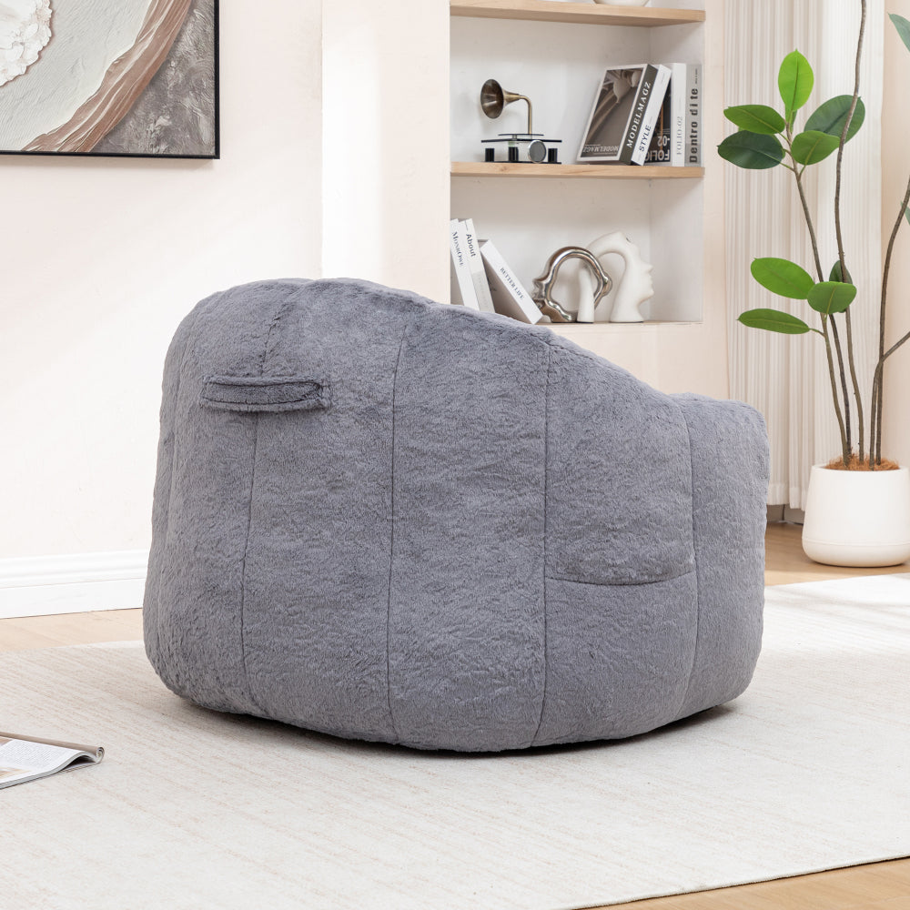 Bean Bag Chair, Bean Bag Sofa Chair with Armrests Stuffed High-Density Foam, Lazy Sofa Comfy Chairs BeanBag Chair for Adults in Living Room, Bedroom Reading