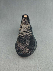 Yeezy 350 V2 Knit Sneakers in Black and Cream