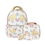 Gold Butterfly Backpack Bundle (Backpack, Lunchbox, & Pouch)