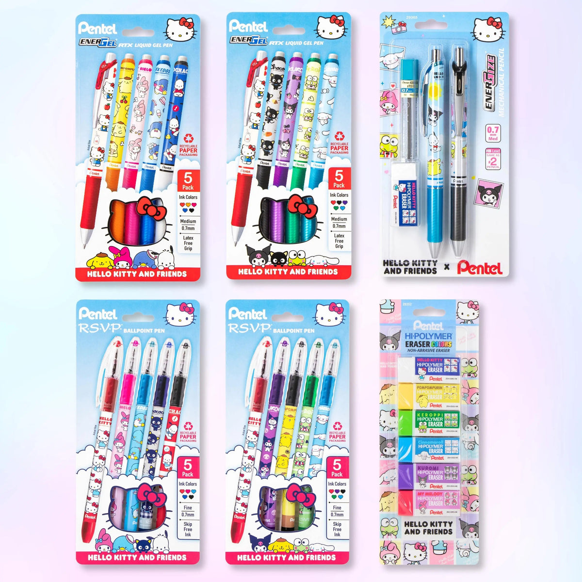 Hello Kitty® and Friends x Pentel Essentials Collector's Bundle