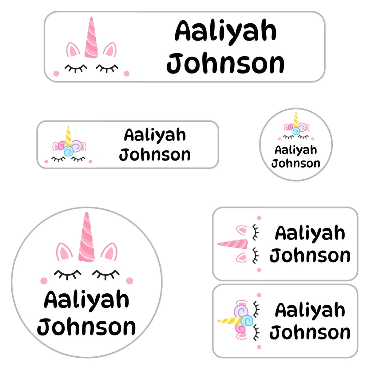 Unicorn Kindergarten Labels Pack