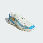 Men's Adidas F50 Messi Club Turf Soccer Cleats - Ivory / Semi Blue Burst / Icey Blue
