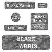 Camo School Labels Pack