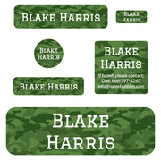 Camo School Labels Pack