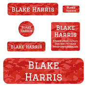 Camo School Labels Pack