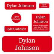One Color School Labels Pack