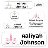 Unicorn School Labels Pack