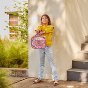 Pink Bow Confetti Insulated Lunch Box with Anti-Microbial Lining