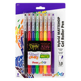 Pentel Arts Hybrid MATTEHOP Gel Roller, 1.0mm, Matte Assorted Colors, Pack of 8 Pens