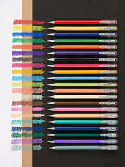 Pentel MATTEHOP Color Gel Pen Set, (1.0 mm), 21 Colors, with Metal Box