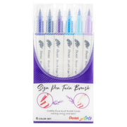 Pentel Arts Sign Pen Twin Brush, 6-Packs