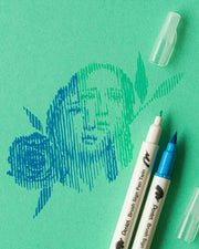 Pentel Arts Sign Pen Twin Brush, 6-Packs