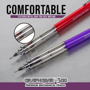 Pentel GraphGear 300 Mechanical Pencil, (0.7mm) Medium line, Assorted Barrels, 2-pk