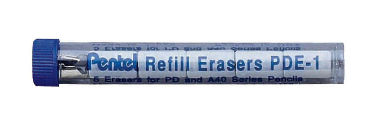 Pentel Refill Eraser Pack For AL, AX and PD Series Pencils 5 pcs/Tube