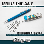 Pentel Sharp Mechanical Pencil, Metallic Barrels, Assorted Packs