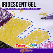 Pentel Sparkle and Krazy Pop, Metallic Gel Ink Pen, (1.0mm), Bold Line, Assorted Ink Colors, 12-Pk