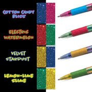 Pentel Sparkle and Krazy Pop, Metallic Gel Ink Pen, (1.0mm), Bold Line, Assorted Ink Colors, 12-Pk