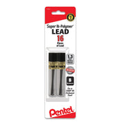 Pentel Super Hi-Polymer Lead Refill (1.3mm) Extra-Bold, 8pcs/Tube, 2-pk