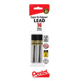 Pentel Super Hi-Polymer Lead Refill (1.3mm) Extra-Bold, 8pcs/Tube, 2-pk