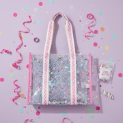Confetti-filled Clear Vinyl Tote Bag