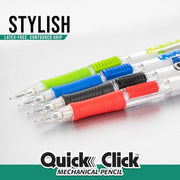 Pentel Quick Click Pop Mechanical Pencil, 0.7mm, Plus Lead and Eraser, 8-pk