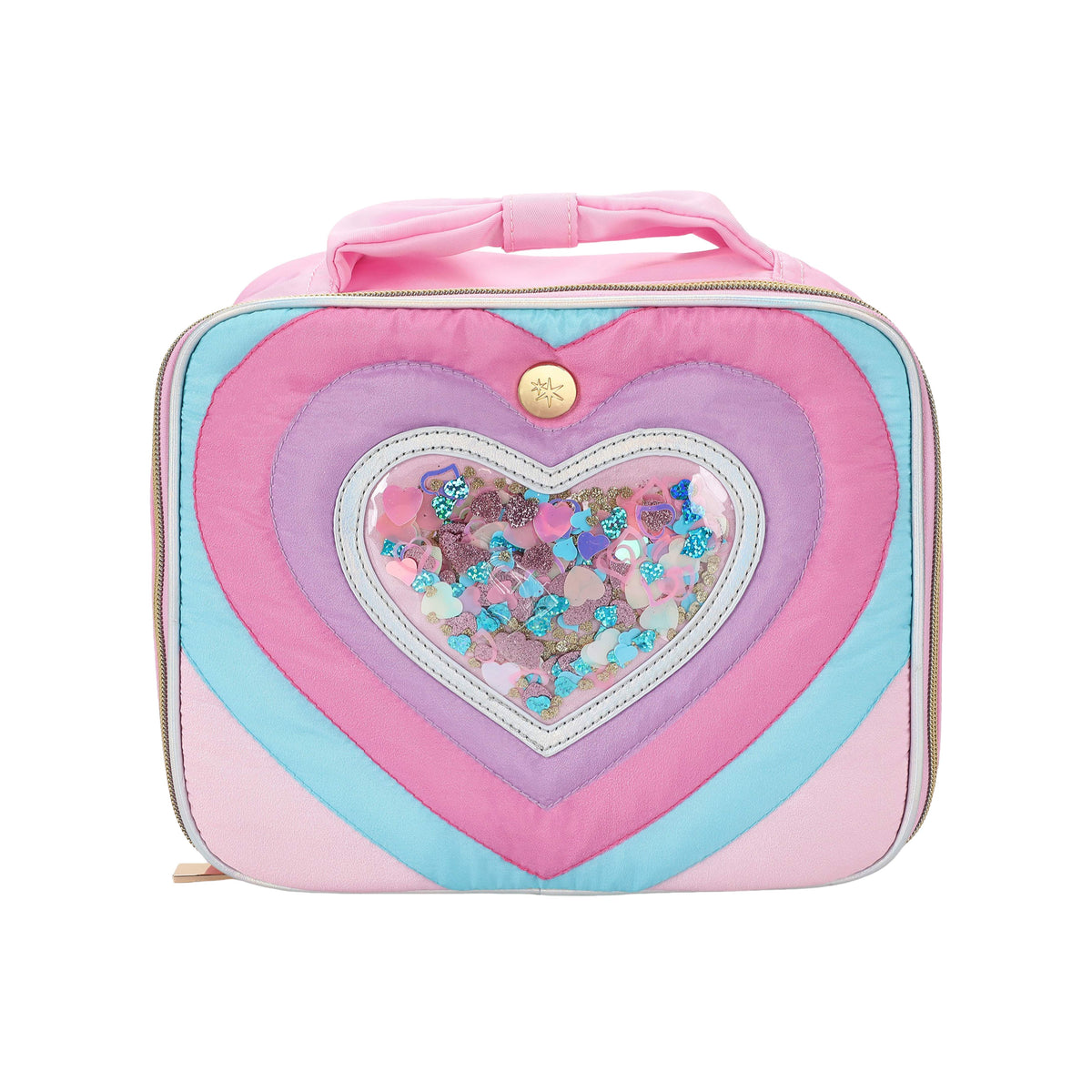 Quilted Confetti Heart Insulated Lunch Box
