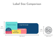 Multicolor Icon School Labels Pack