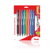 Pentel WOW! Retractable Ballpoint Pens, 8-Pack